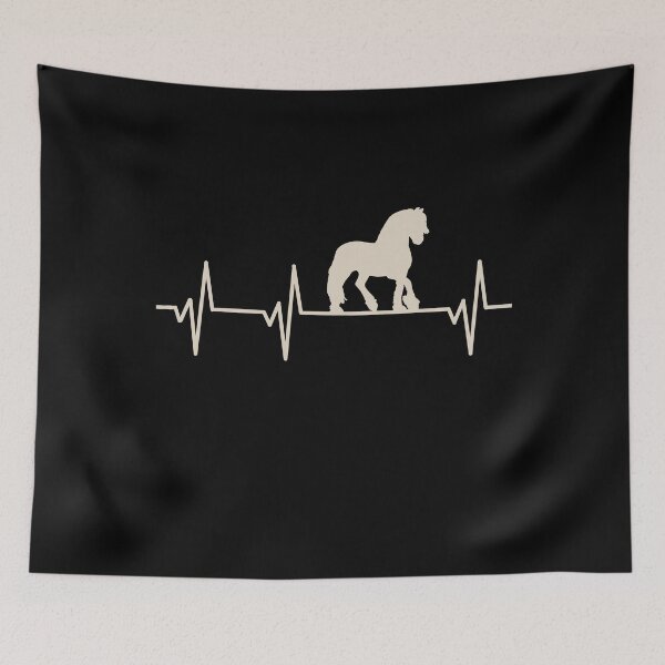 Item preview, Friesian Horse Heartbeat Pulse Gift For Friesian Horse Owners designed and sold by JokeGysen.