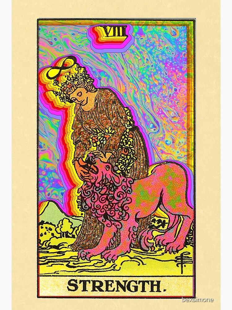 Psychadelic Tarot- The moon Sticker for Sale by bexsimone