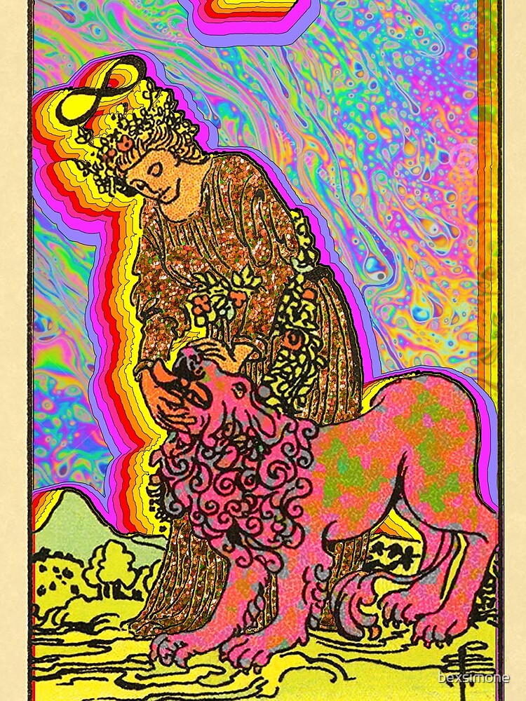 Psychadelic Tarot- The moon Sticker for Sale by bexsimone