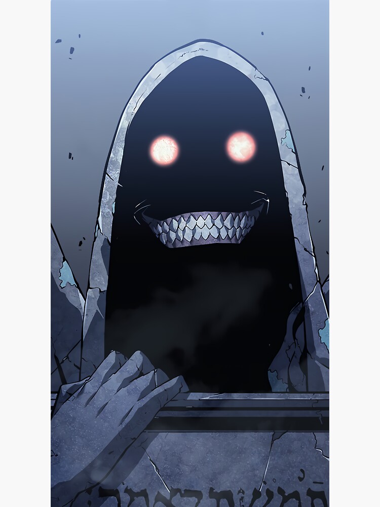 "Solo Leveling Statue Smile Face" Sticker for Sale by zabzobi | Redbubble