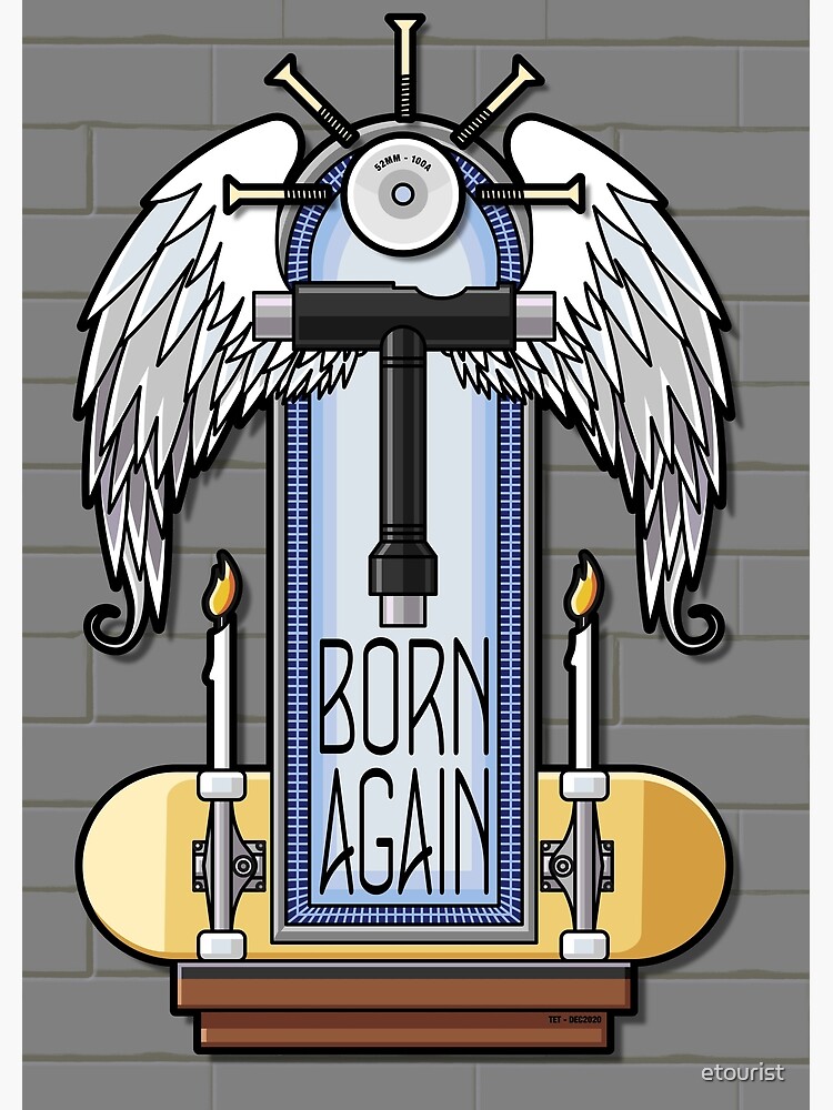 Thumbnail 3 of 3, Canvas Print, Born Again Skateboard Spiritual Shrine Angel Skate Tool Altar designed and sold by etourist.
