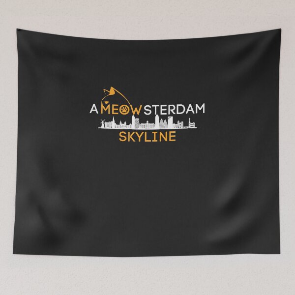 Item preview, aMEOWsterdam skyline-Funny cat effect designed and sold by MyTrendStore.