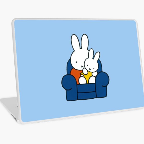 Miffy on a chair with dad - Nijntje op de stoel met papa Laptop Skin
