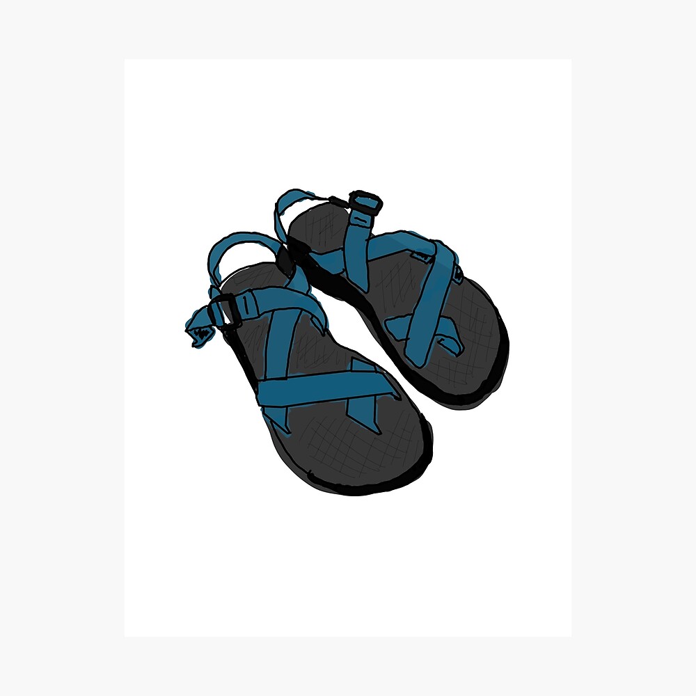 Drawing of Chaco Sandals Blue