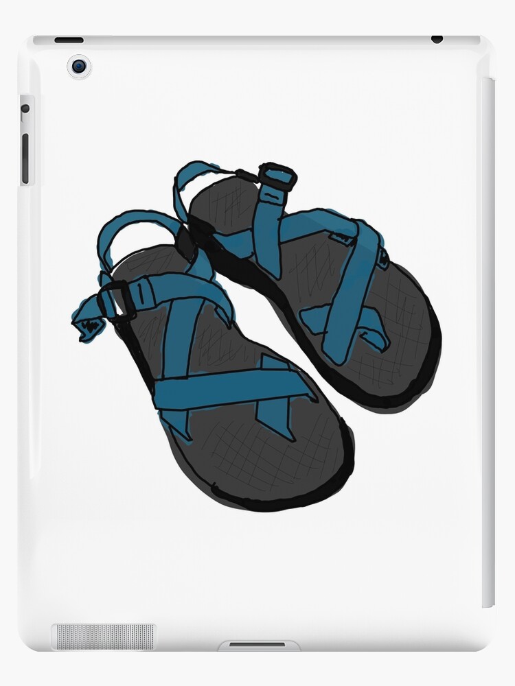 Drawing of Chaco Sandals Blue iPad Case Skin