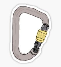 Carabiner - yellow and grey Sticker