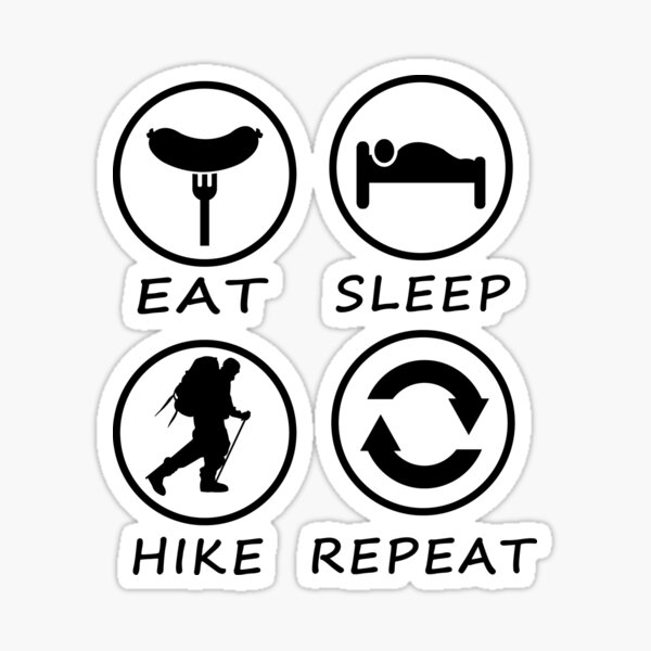 Item preview, Eat Sleep Hike Repeat designed and sold by teledesign.