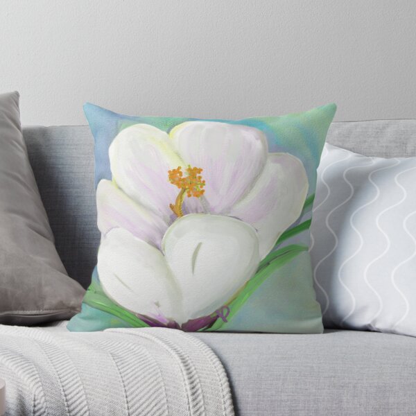 A Crocus Throw Pillow