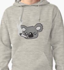 pothead weed hemp cannabis joint weed smoke pot high drug koala head face Pullover Hoodie