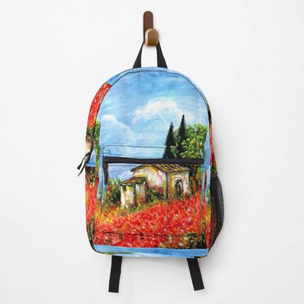 Item preview, POPPIES IN TUSCANY LANDSCAPE designed and sold by BulganLumini.