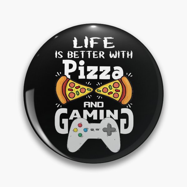 Item preview, life is better with pizza and gaming designed and sold by Aminepop.