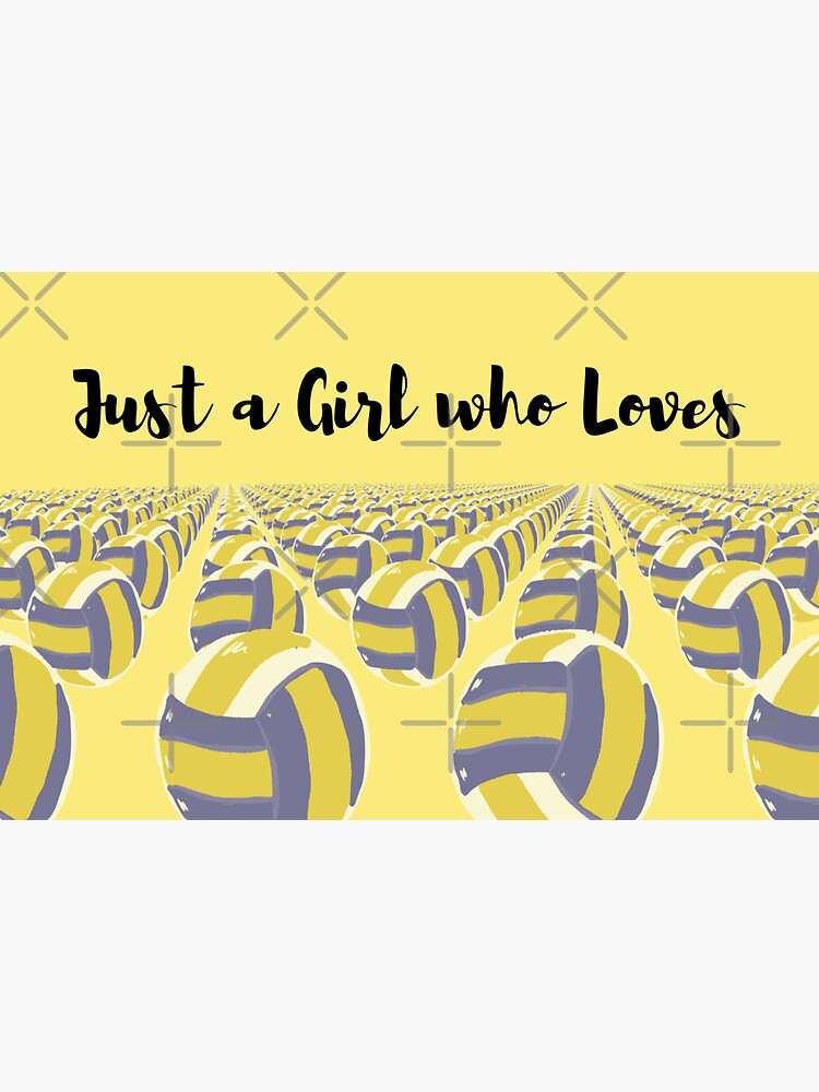 Thumbnail 3 of 3, Sticker, Just a girl who loves volleyball designed and sold by TediWinter.