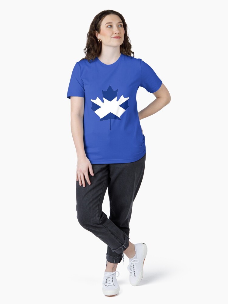 Maple Leaf Scottish Flag (Saltire) (Cross of Saint Andrew) Essential  T-Shirt