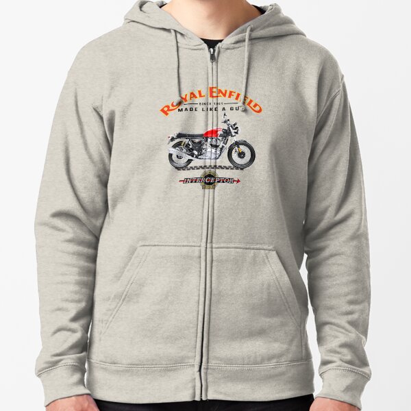 The royal enfield interceptor Zipped Hoodie
