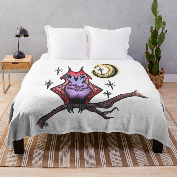 Item preview, Retro Owl - Nighttime Starry Sky designed and sold by The White Bat.