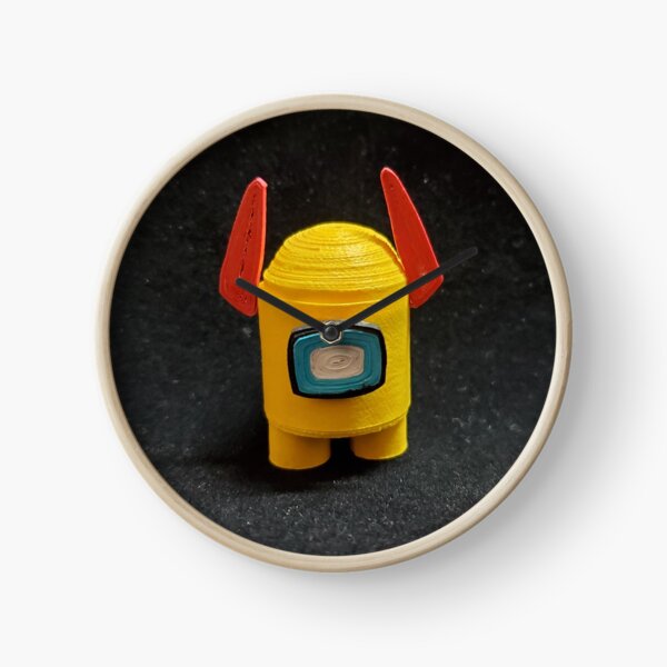 Paper Quilling Among Us Character With Devil Horn Clock