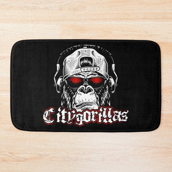 Item preview, City gorilla with cap, headphones and red sunglasses designed and sold by froggy-stylecom.