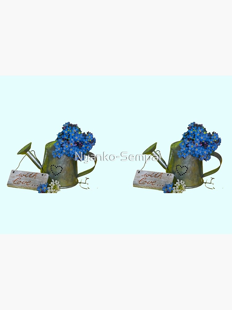 Forget me not flowers in canister by Nyanko-Sempai