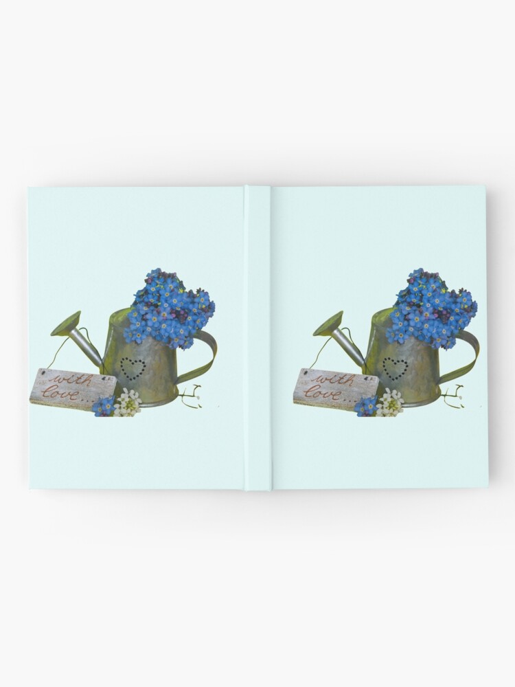 Alternate view of Forget me not flowers in canister Hardcover Journal
