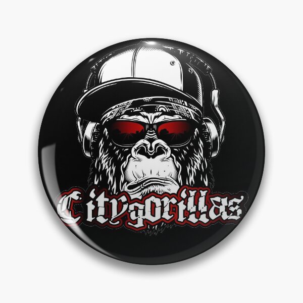 Item preview, City gorilla with cap and red sunglasses designed and sold by froggy-stylecom.