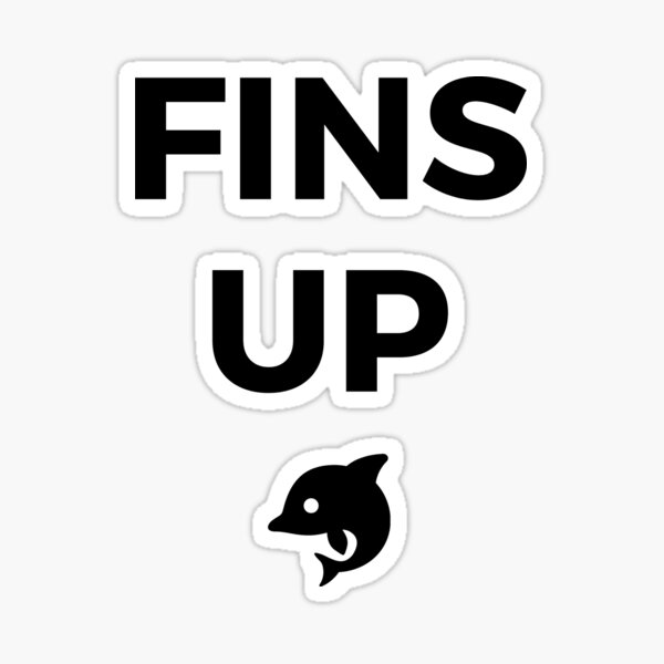 Fins Up, Miami Football Sticker for Sale by FanSwagUnltd