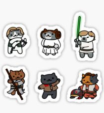 Star Wars Double Trios - Neko Atsume Crossover Sticker Set (FORMATTED BEST FOR MEDIUM/ LARGE) Sticker