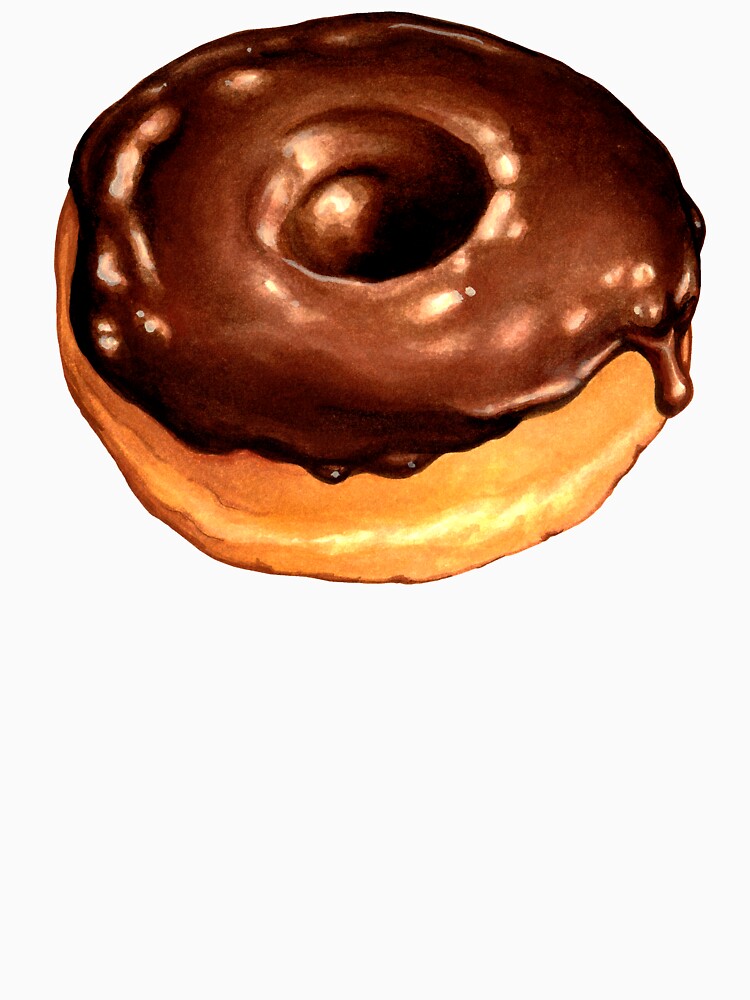 Thumbnail 7 of 7, Classic T-Shirt, Chocolate Donut Pattern - Pink designed and sold by KellyGilleran.