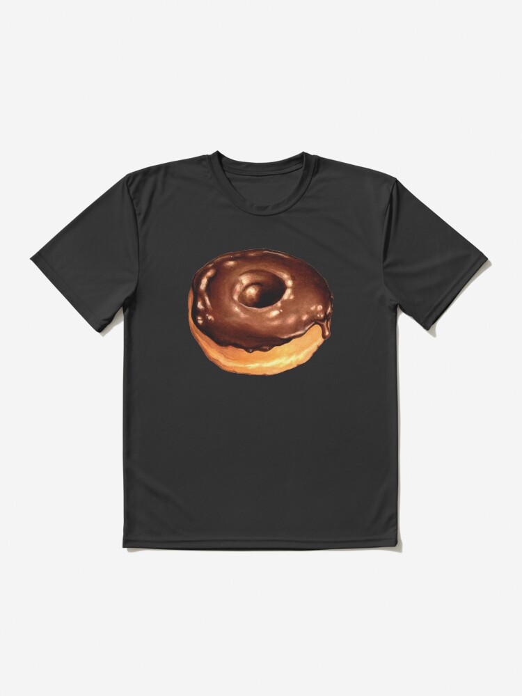 Thumbnail 2 of 7, Active T-Shirt, Chocolate Donut Pattern - Pink designed and sold by KellyGilleran.