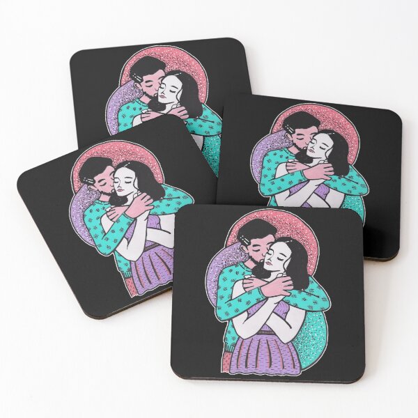 Item preview, Posca pen - Couple goals, daily hug (Black background) designed and sold by Karolien Kenis.