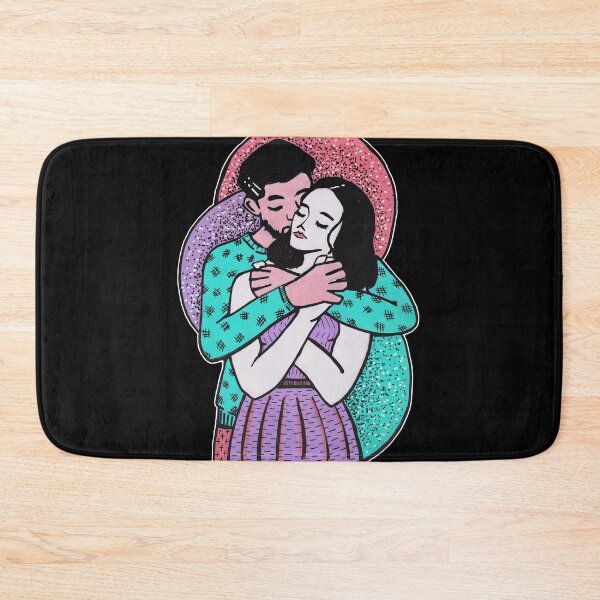 Item preview, Posca pen - Couple goals, daily hug (Black background) designed and sold by Karolien Kenis.