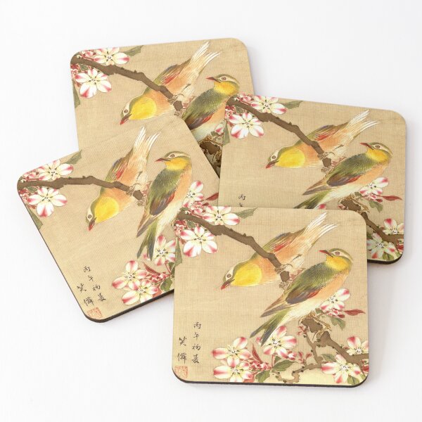 Item preview, Leaf from Album Depicting Birds, Flowers, Landscapes, and Flower Pots designed and sold by TribesPrints.