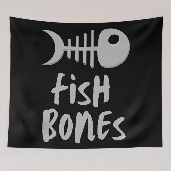Item preview, Funny fish bones. Fish skeleton illustration and shadow text. designed and sold by JellyBeenzz.