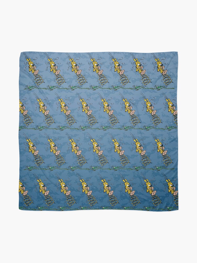 Alternate view of Marsupilami spring with frog / Background blue Scarf