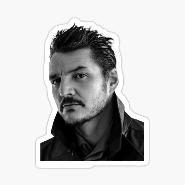 Vista previa del artículo con la obra «Pedro Pascal Clásico Blanco y Negro», diseñado y vendido por ecdato.