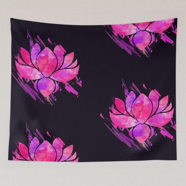 Item preview, Pink Lotus with water color effect designed and sold by Soumita.