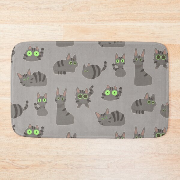 Item preview, Grey Tabby Cat Blobs (Green Eyes) designed and sold by Risky Beetle.