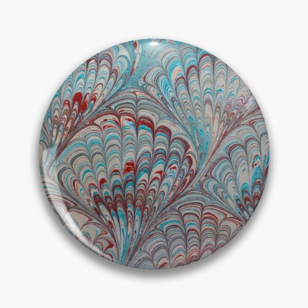 Item preview, Abstract Marbling Red and Teal - Very Unique (Vintage looking end paper) designed and sold by T Artist.