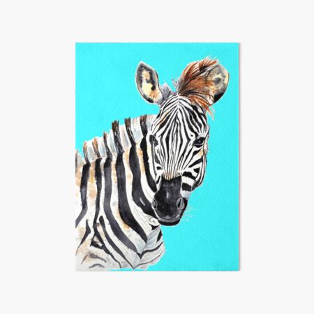Zebra Art Board Print