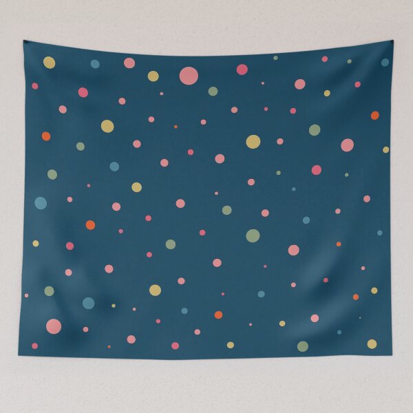 Item preview, Multicolour spots, navy speckle dot designed and sold by PopseyUK.