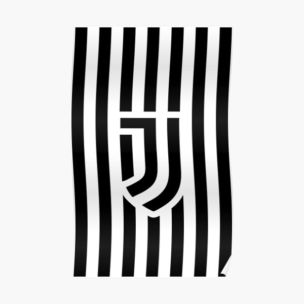 Juventus Logo Black And White Posters 