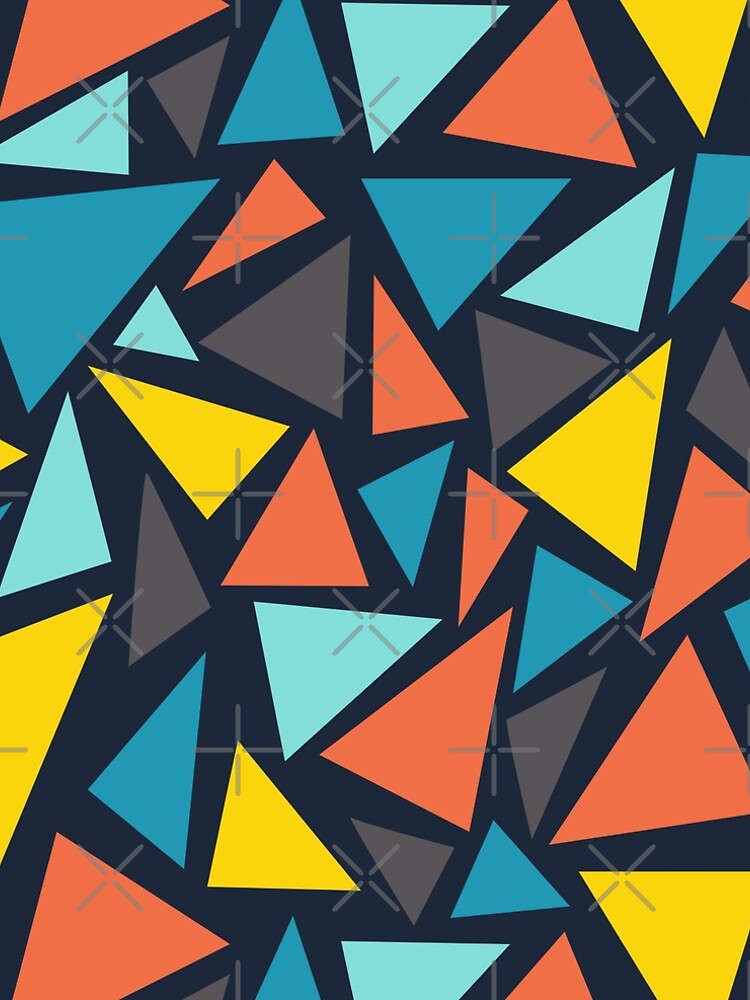 Thumbnail 5 of 5, A-Line Dress, Geometric Triangles With Colorful Seamless Pattern designed and sold by SwePattern.