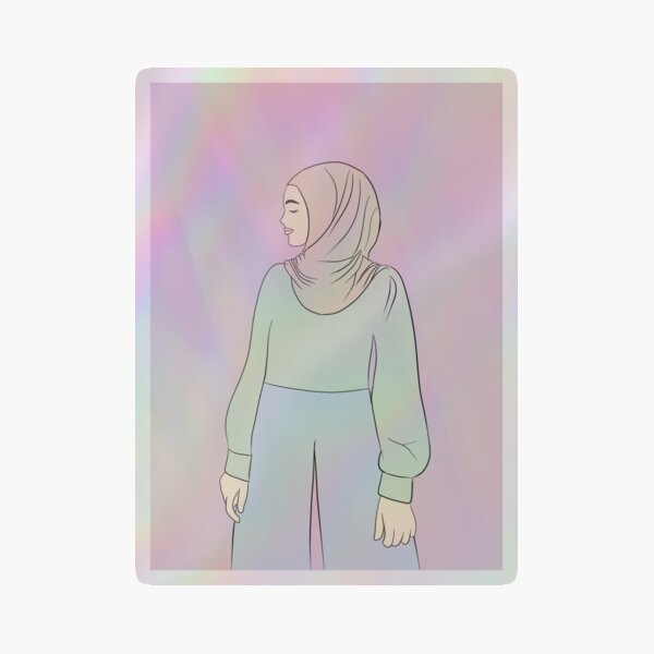 Item preview, Hijabi in green jumper designed and sold by NameeraDesigns.