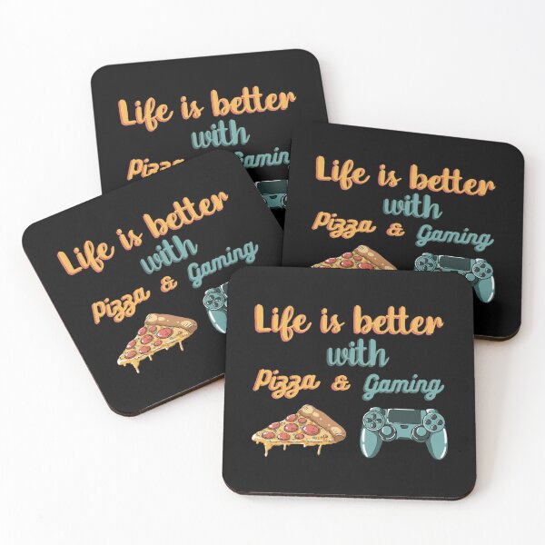 Item preview, Life is better with pizza and gaming designed and sold by MinimalAnGo.