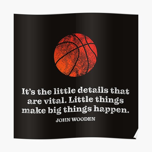 John Wooden Inspirational Wall Art Print Motivational Quote Poster Decor Gift
