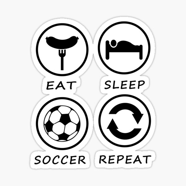Item preview, Eat Sleep Soccer Repeat designed and sold by teledesign.