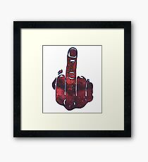 Middle Finger Framed Print