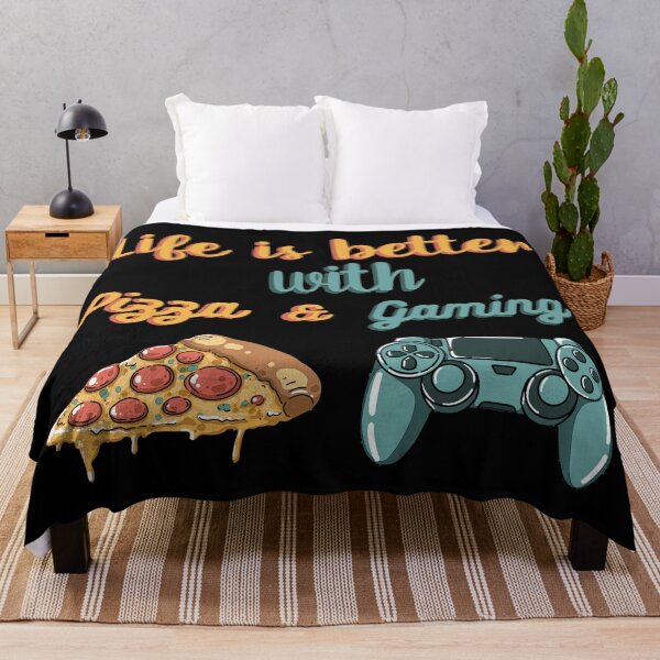 Item preview, Life is better with pizza and gaming designed and sold by MinimalAnGo.