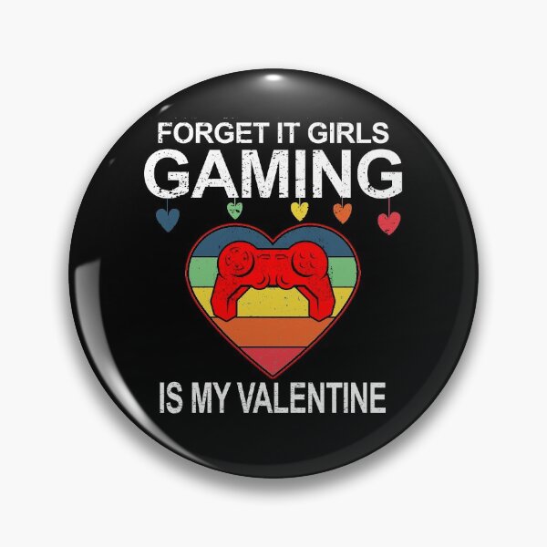 Item preview, Forget it Girls  Gaming is My Valentine, Funny Gamer Heart Vintage Controller Valentines Day Gifts for Kids, Boys, Him, Her, Gifts for Her designed and sold by NiceTee21.