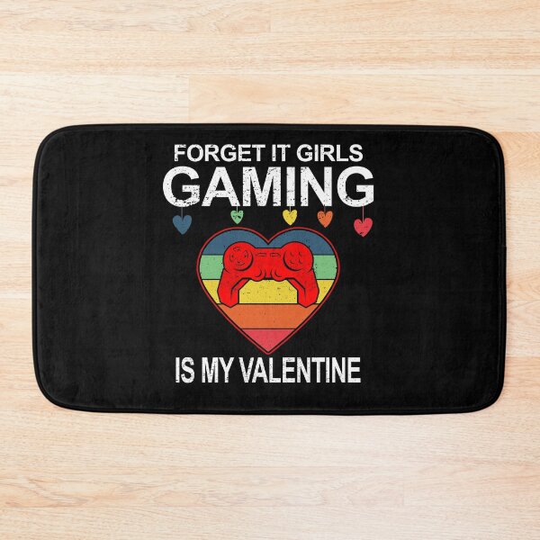 Item preview, Forget it Girls  Gaming is My Valentine, Funny Gamer Heart Vintage Controller Valentines Day Gifts for Kids, Boys, Him, Her, Gifts for Her designed and sold by NiceTee21.