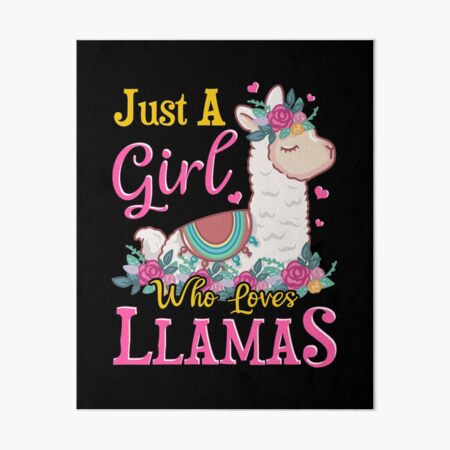 Funny Just A Girl Who Loves Llamas Cute Women Lama Digital Art by The  Perfect Presents - Fine Art America